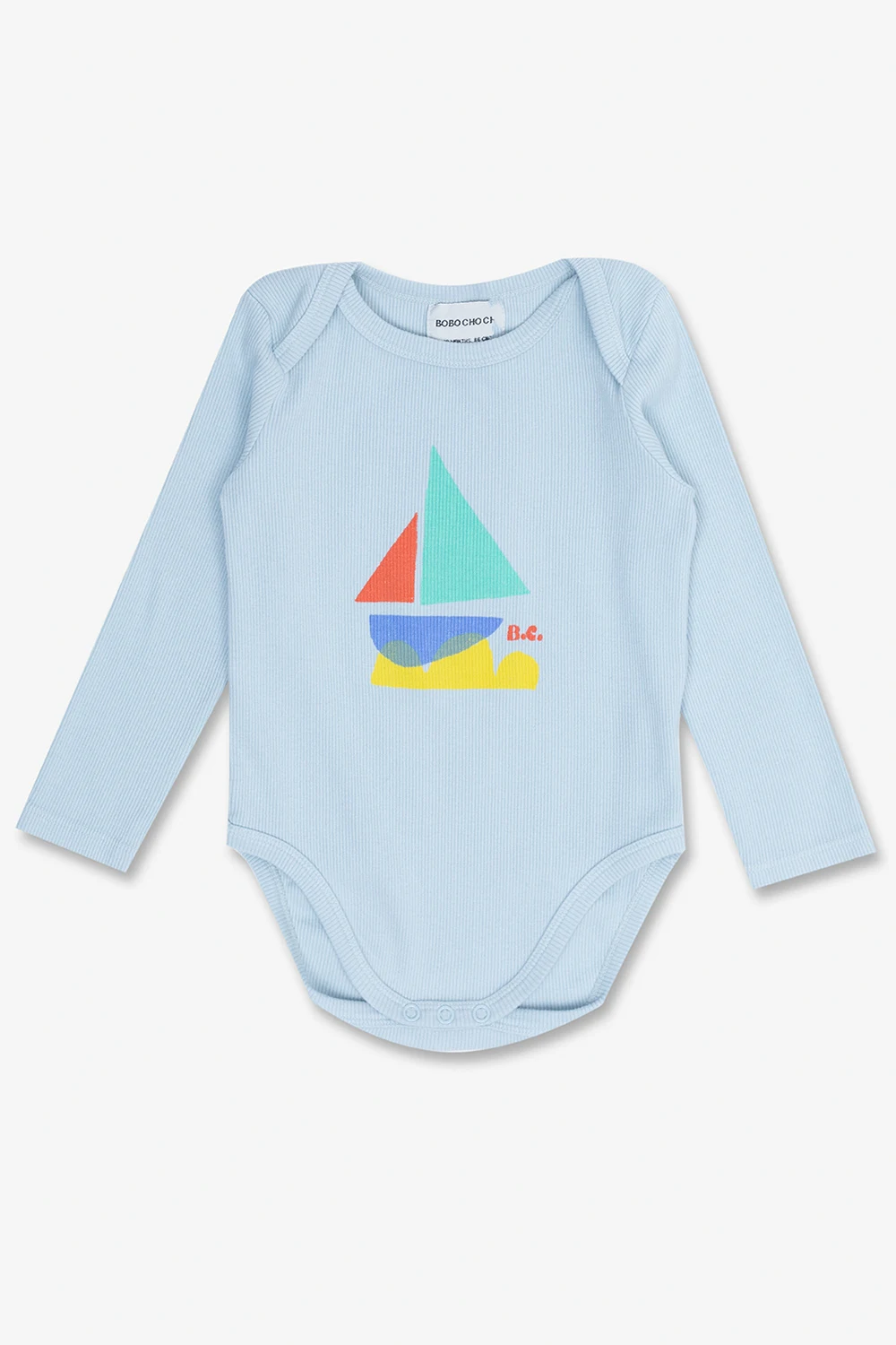 light blue Printed ribbed bodysuit