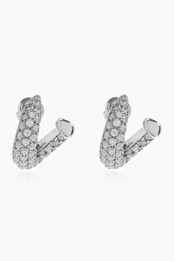 SILBER Silberne Ohrringe mit Zirkonia