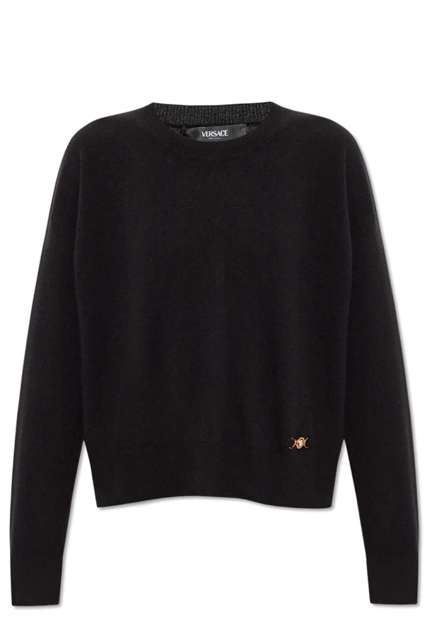 CZARNY Sweter z logo