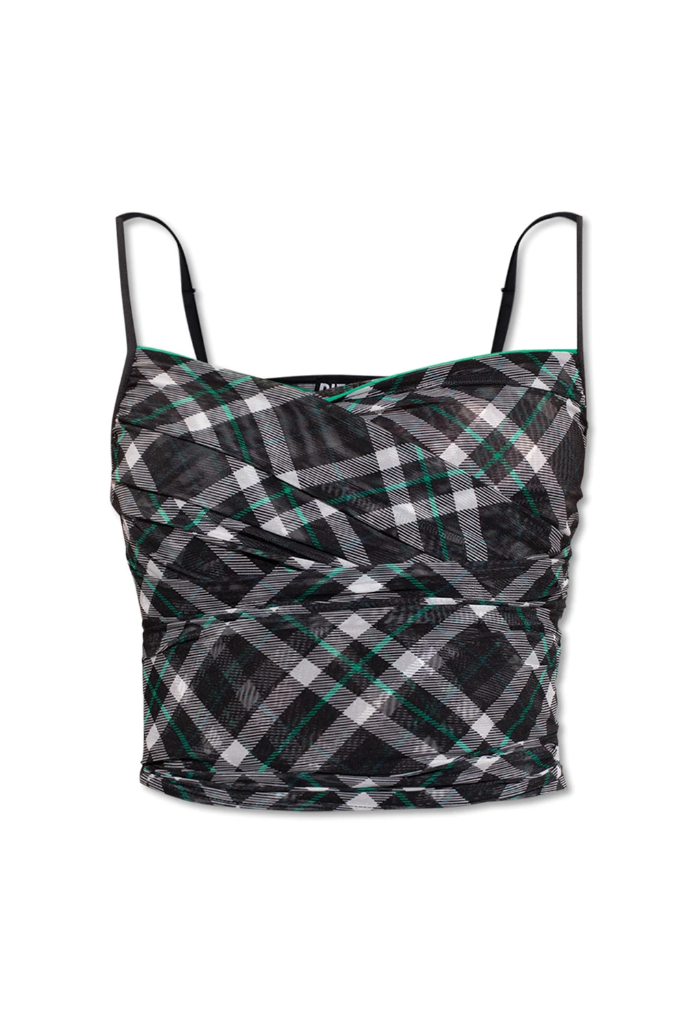 BLACK 'T-SOLAS-DRAP' top with straps