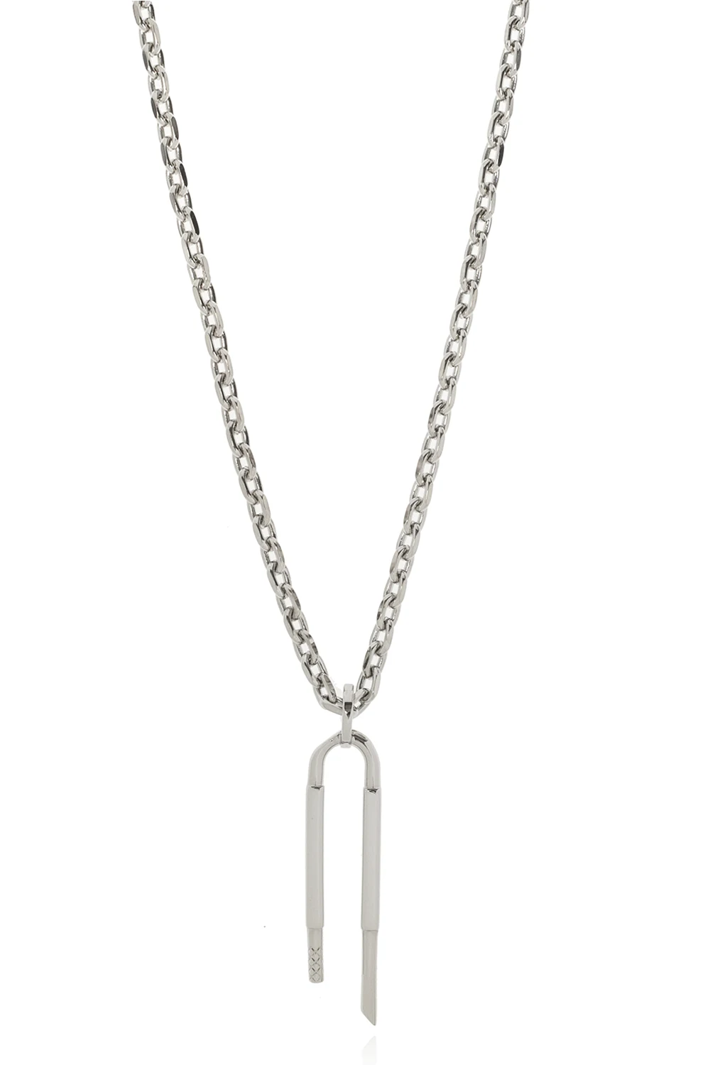 Brass necklace with  ‘U Lock’ pendant