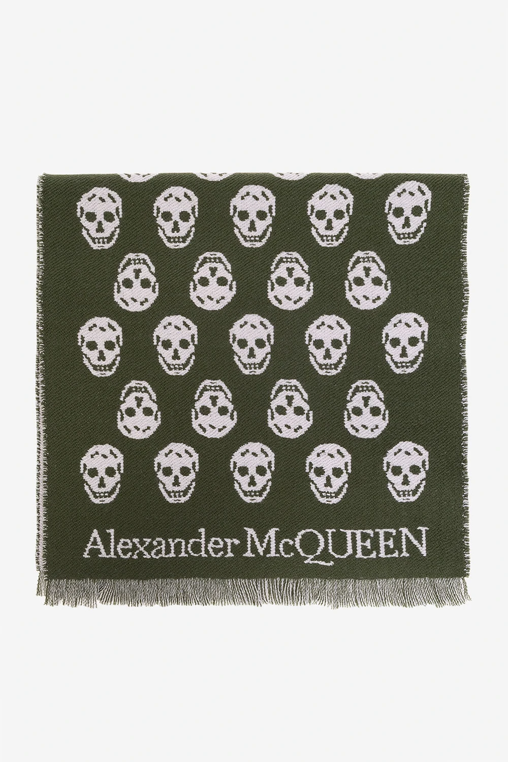 GREEN Scarf with logo