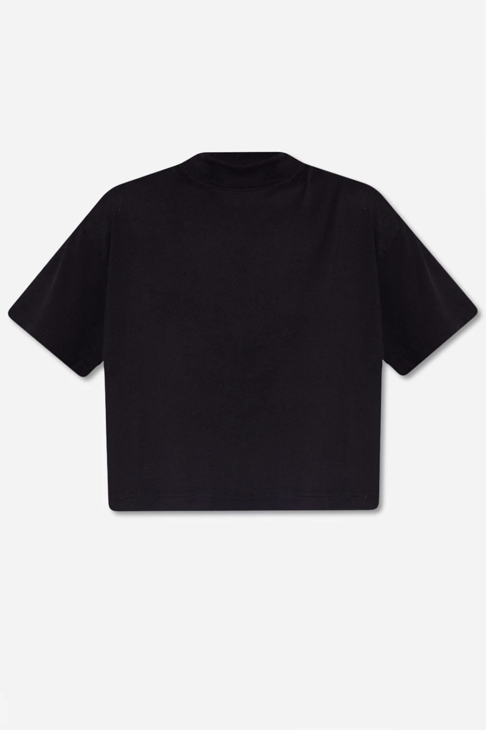 T-shirt with stand collar