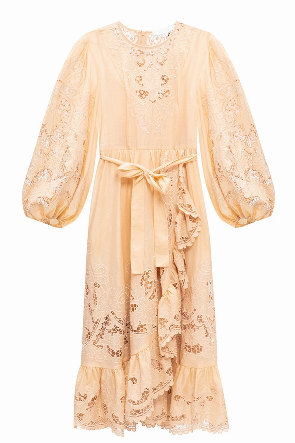 Dress with decorative trims