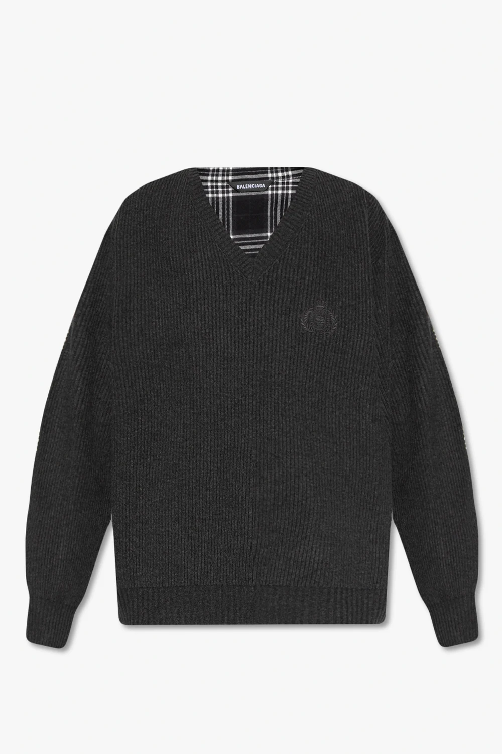GREY Shirt with sweater motif
