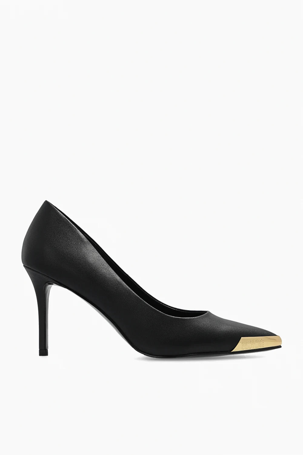 BLACK Stiletto pumps with logo