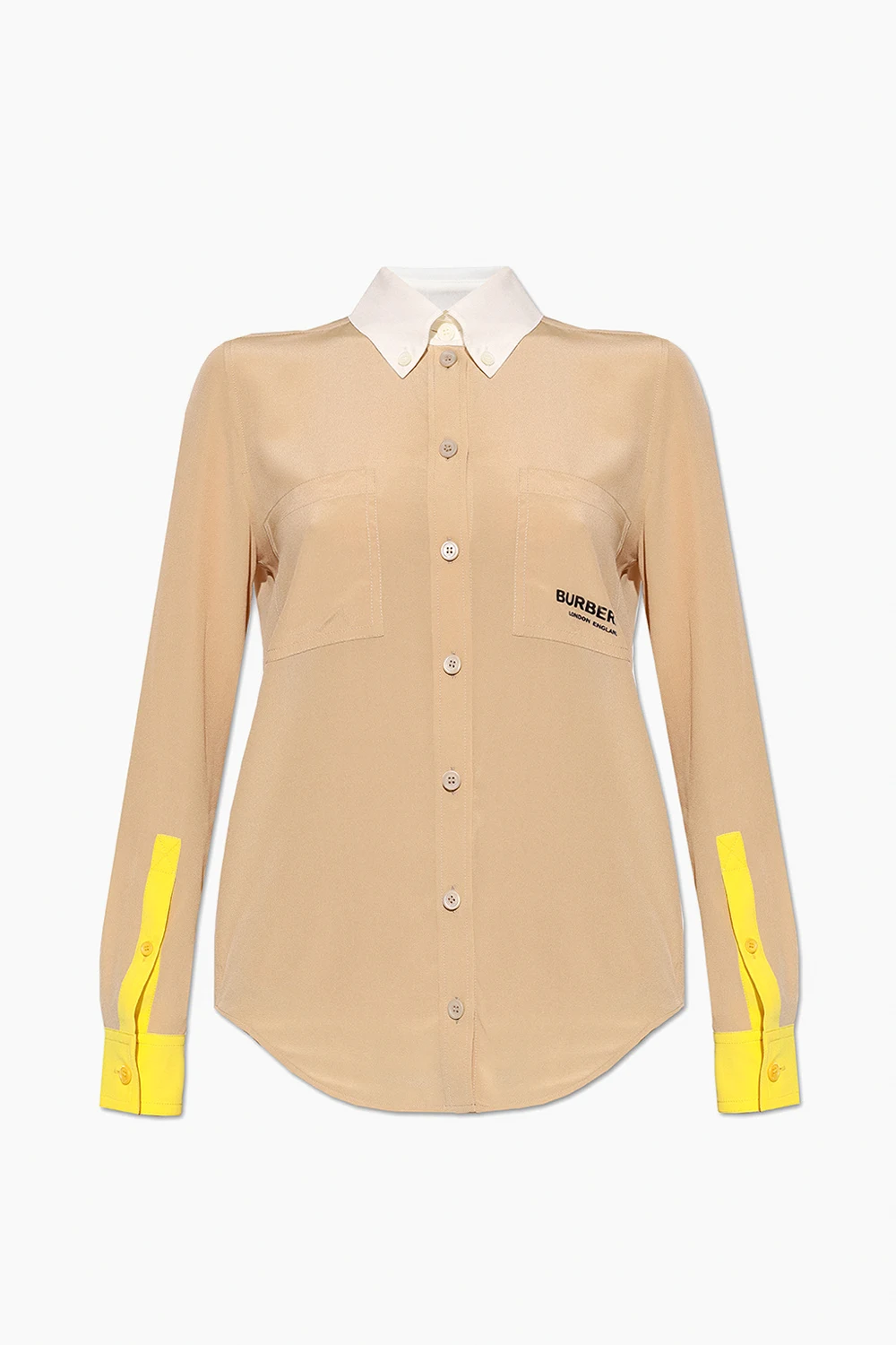 beige ‘Anette’ silk shirt