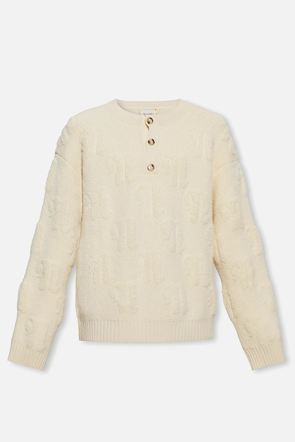 cream ‘Figo’ monogrammed sweater