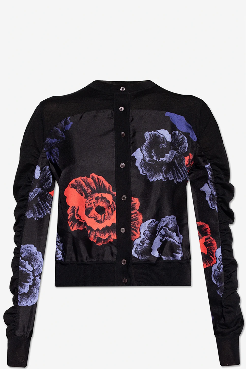 Cardigan with floral motif