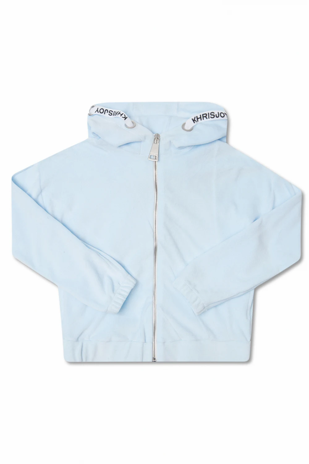 Welurowa bluza z kapturem