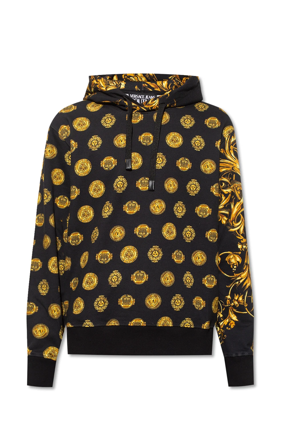 BLACK Patterned hoodie