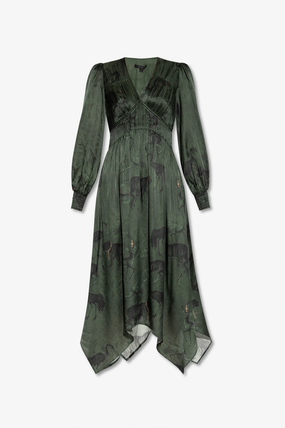 GREEN ‘Estelle’ satin dress