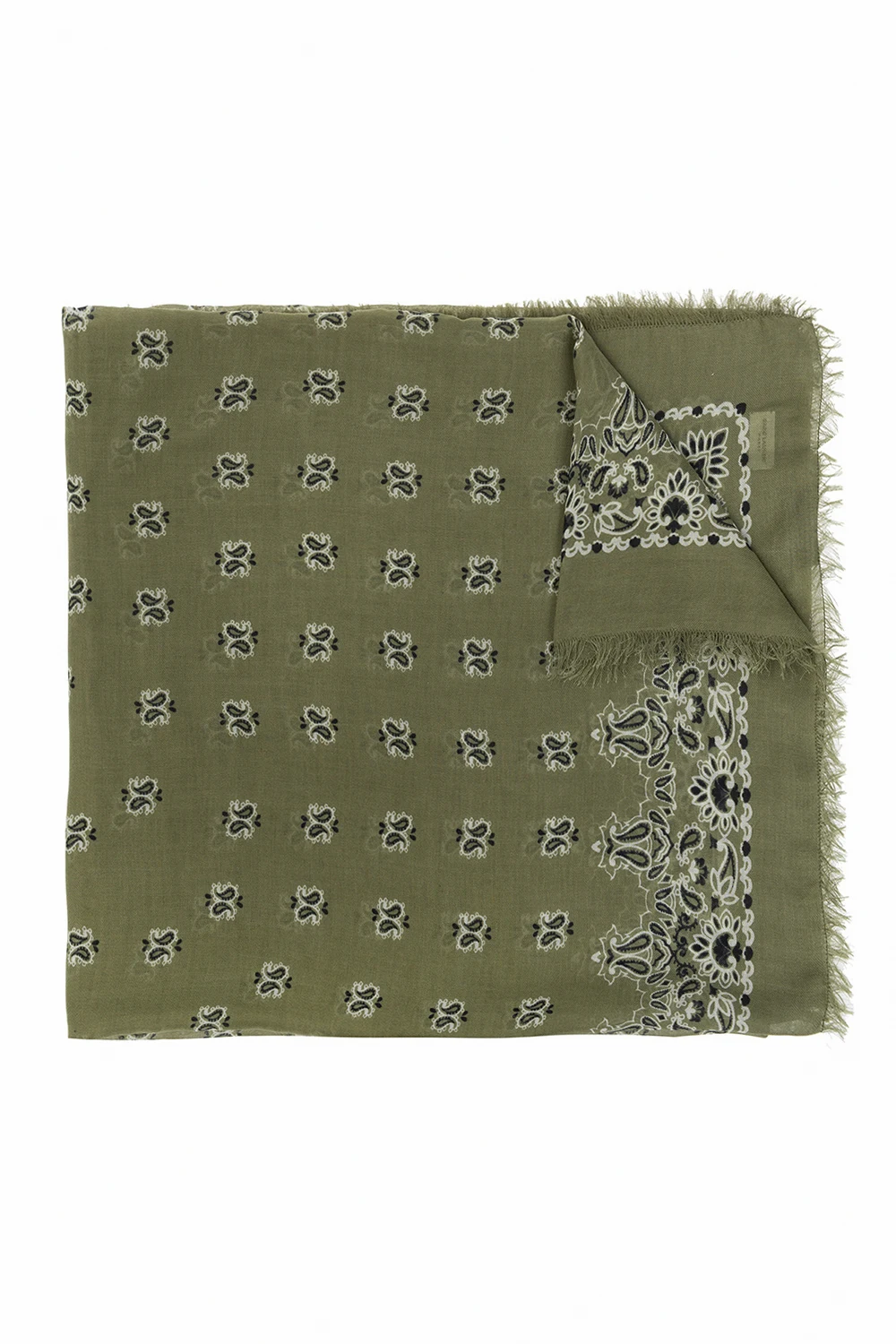 GREEN Paisley scarf
