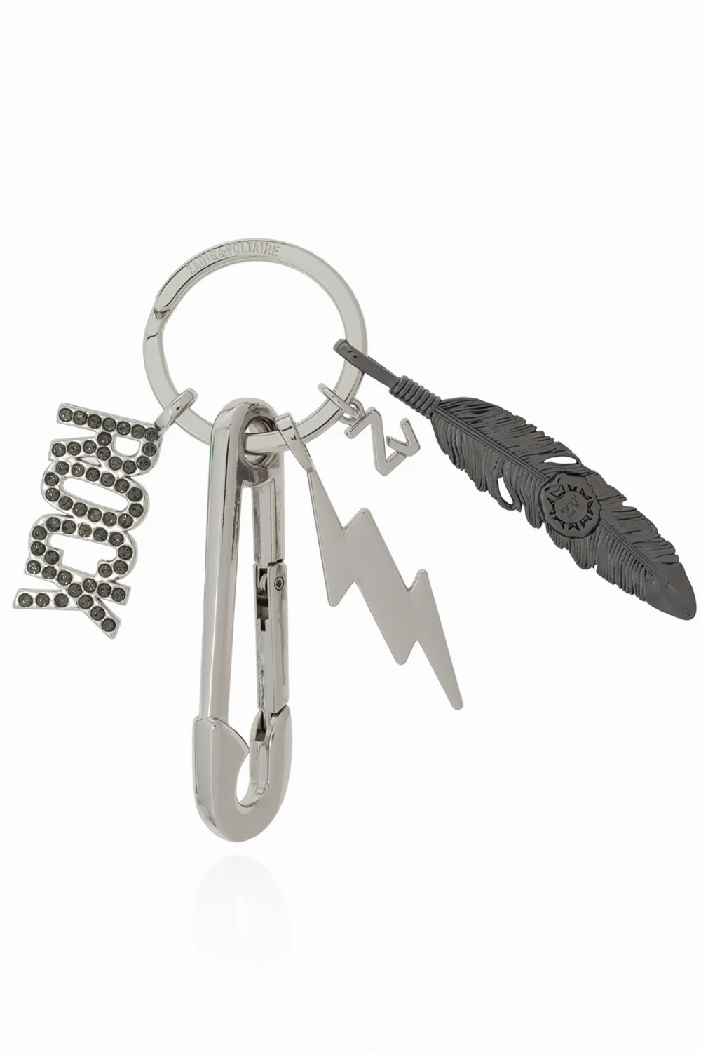 SILVER Keyring with charms