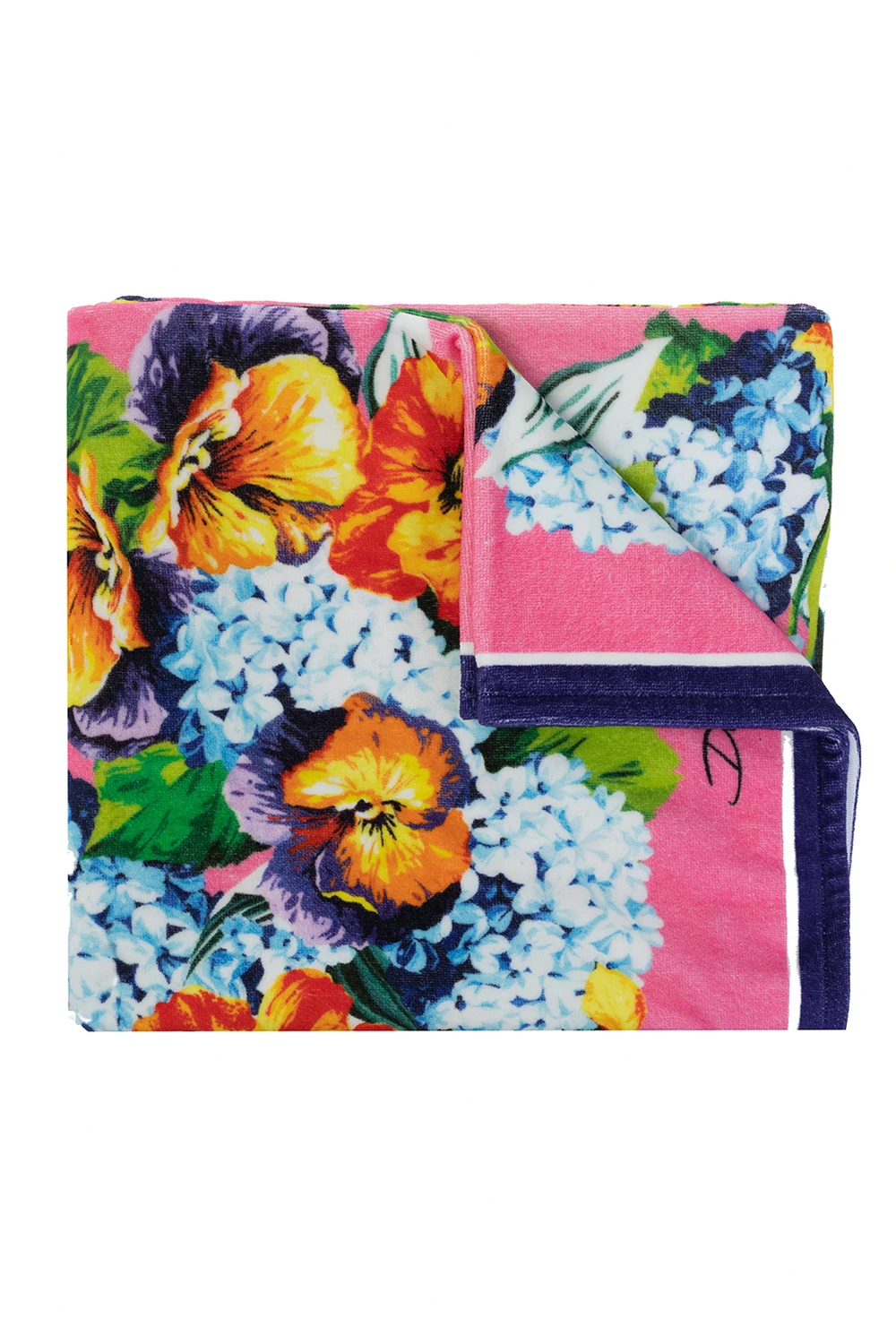 MULTICOLOUR Beach towel with floral motif