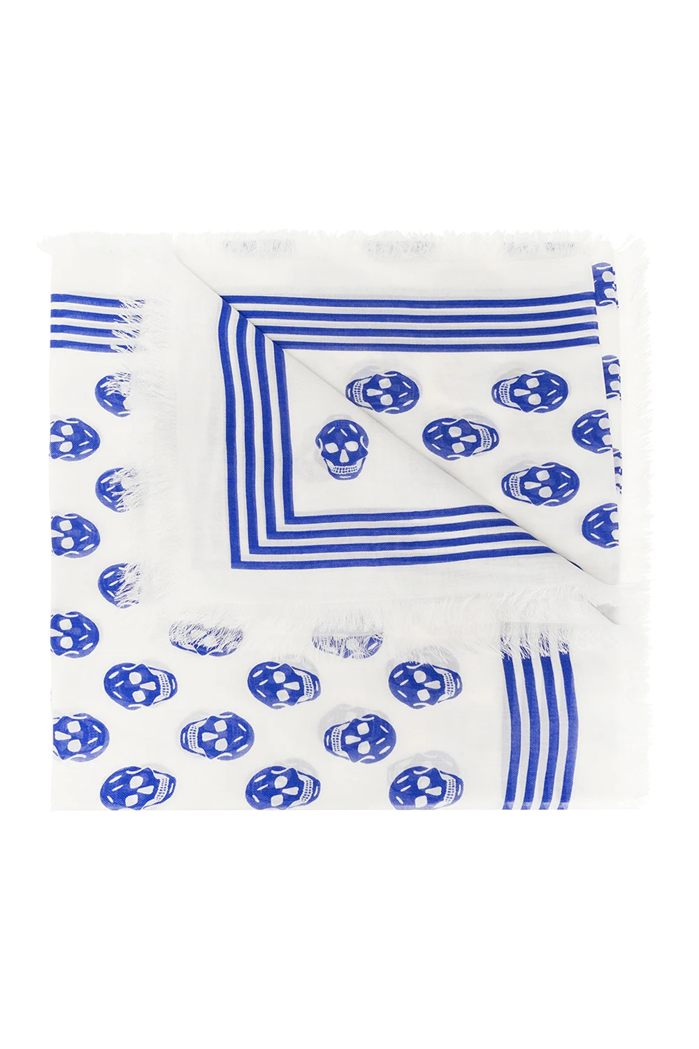 WHITE Scarf with skull motif