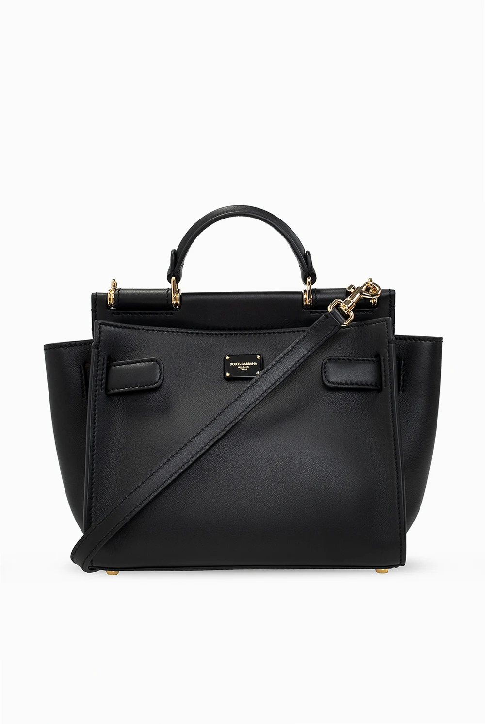 BLACK Logo-appliquéd shoulder bag