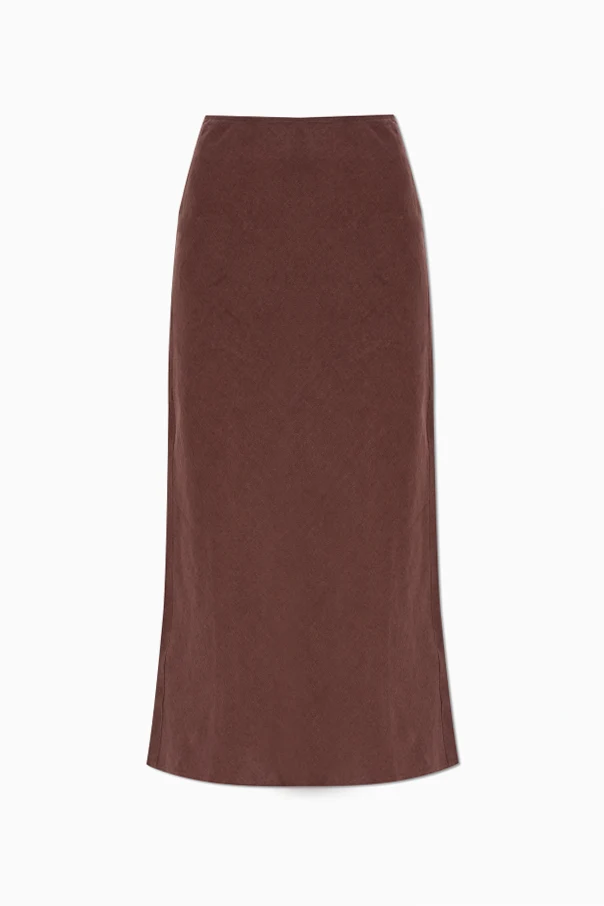 BROWN Linen skirt `Saagneta`