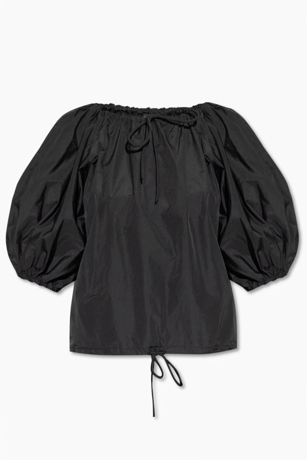 BLACK Top with puff sleeves