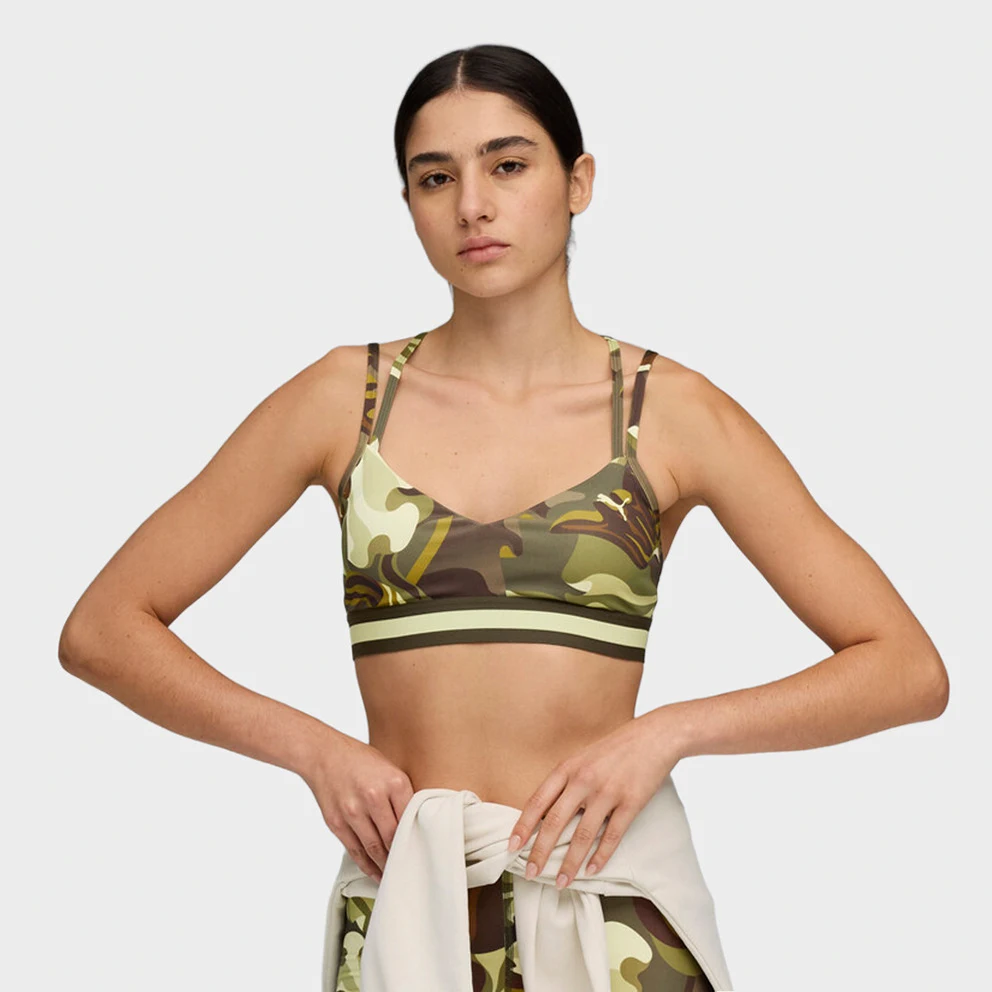 Floral Ribbon Strappy Women's Sports Bra