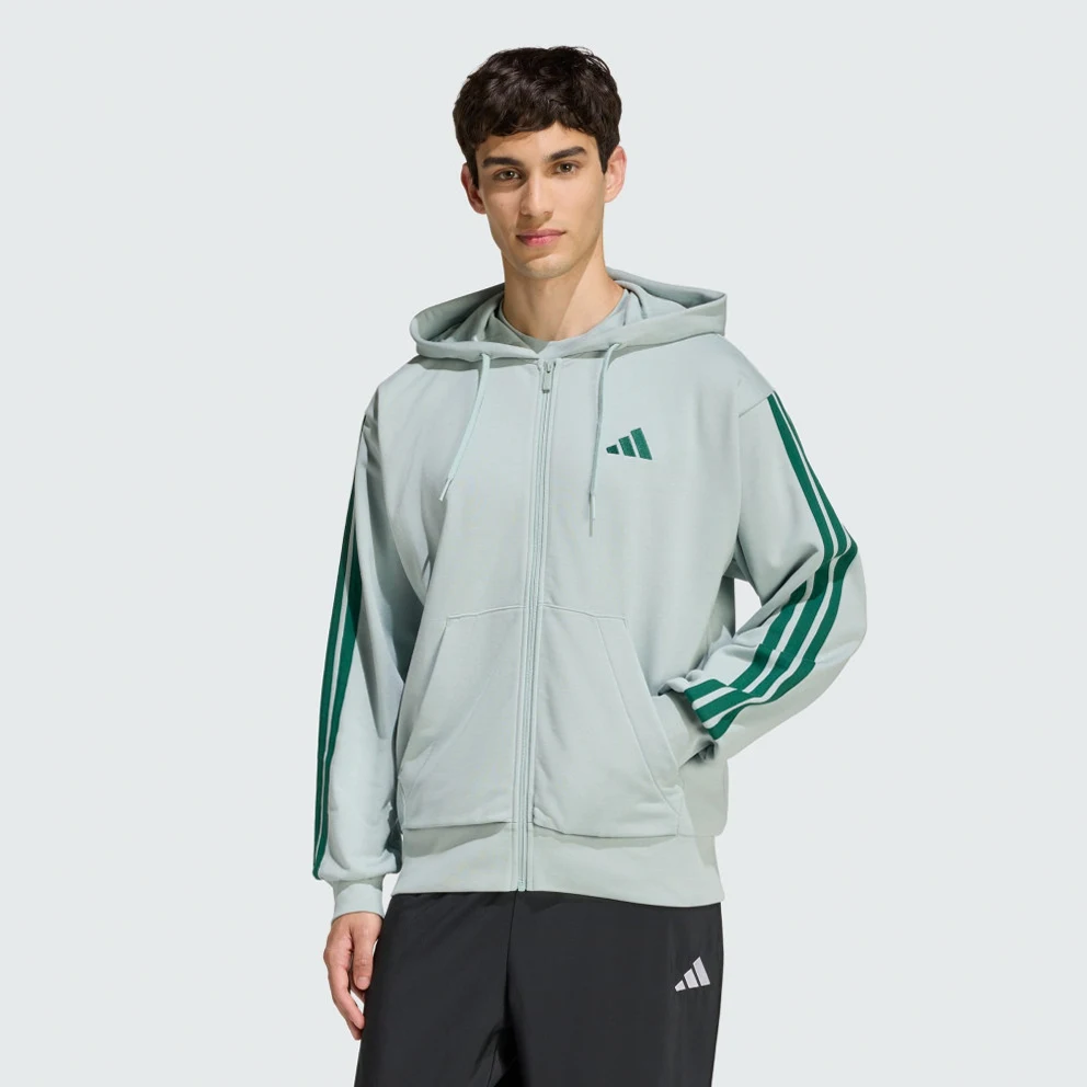 M Essentials 3-Stripes French Terry Full-Zip Hoodi