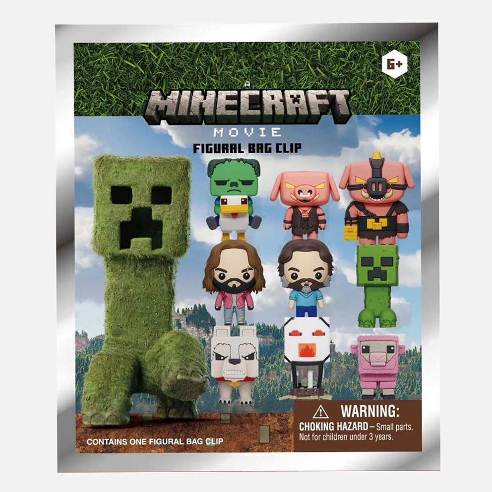Minecraft Movie Figures Bag Clip Keychain
