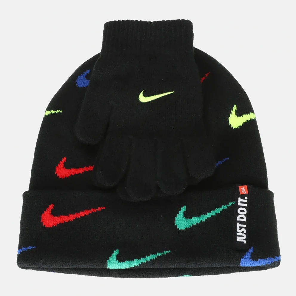 Swoosh Repeat Unisex Set Beanie - Gloves