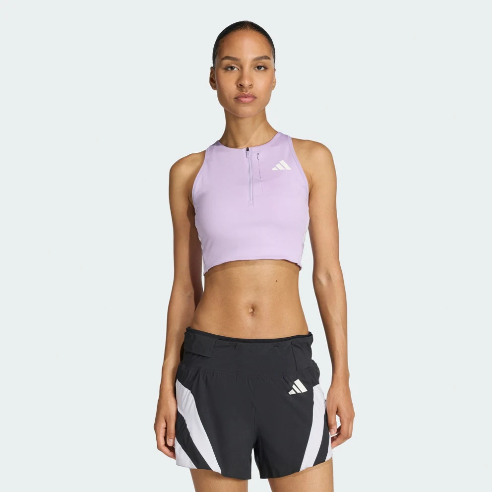 W Adizero Running Gel Pocket Crop Top