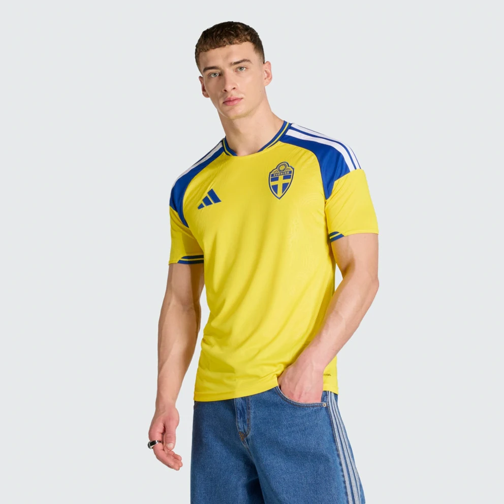 National team of Sweeden 26 Home Men's Football Jersey