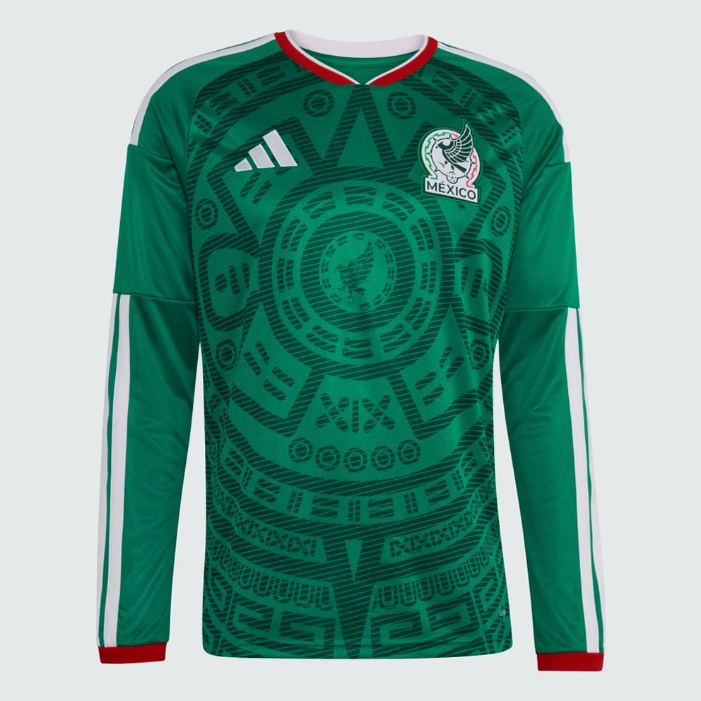 National team of Mexico 26 Home Men's Football Jersey Long Sleeve