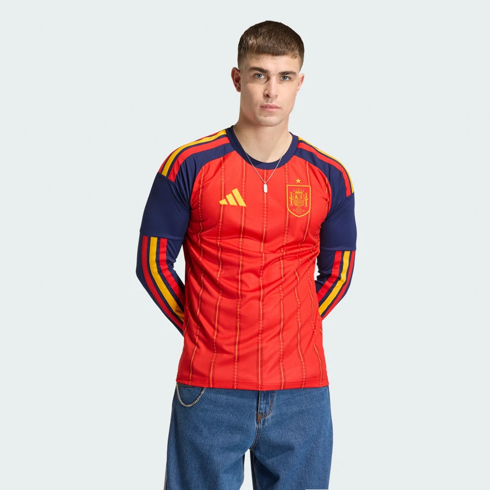 National team of Spain 26 Home Men's Football Jersey Long Sleeve