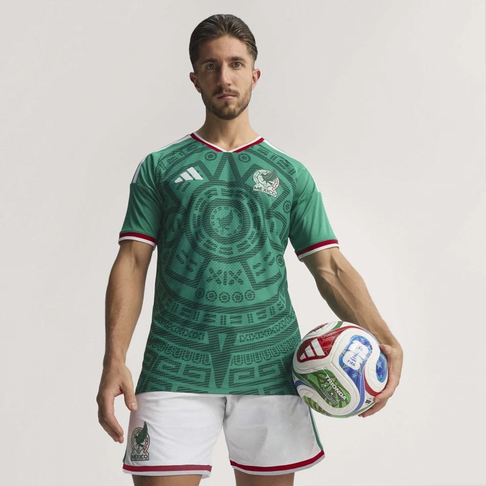 National team of Mexico 26 Home Authentic Men's Football Jersey