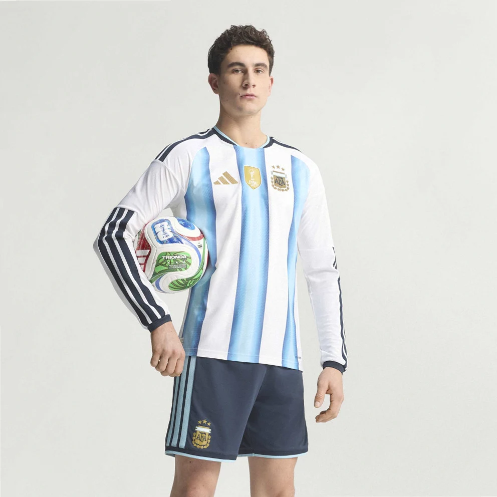 National team of Argentina 26 Home Authentic Men's Football Jersey