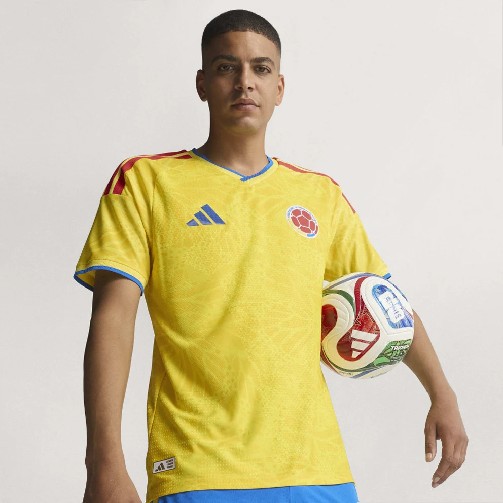 National team of Colombia 26 Home Authentic Men's Football Jersey