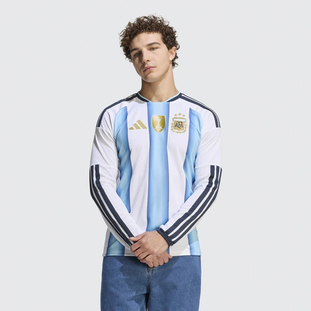 National team of Argentina 26 Home Men's Football Jersey Long Sleeve