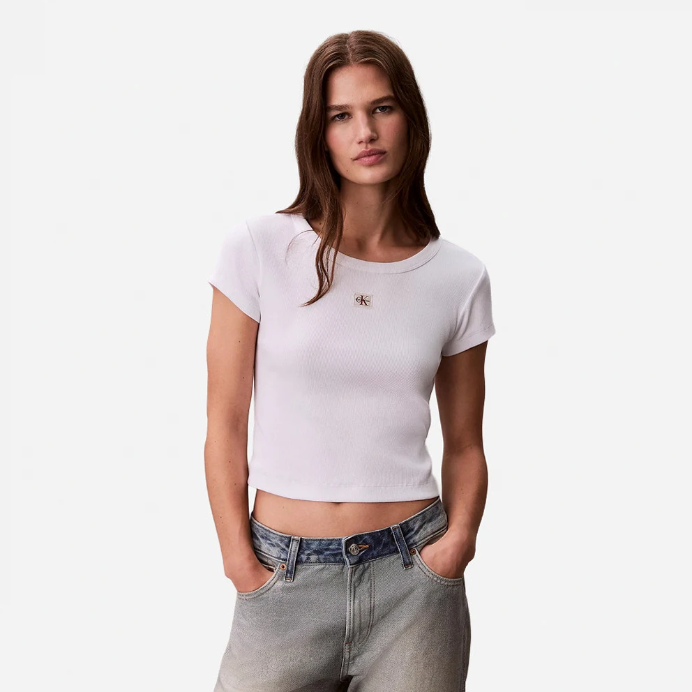 Woven Label 2X2 Women's Cropped T-Shirt