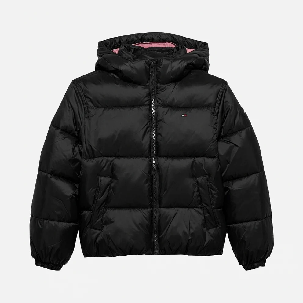 Hooded Shiny Kids'  Puffer Jacket