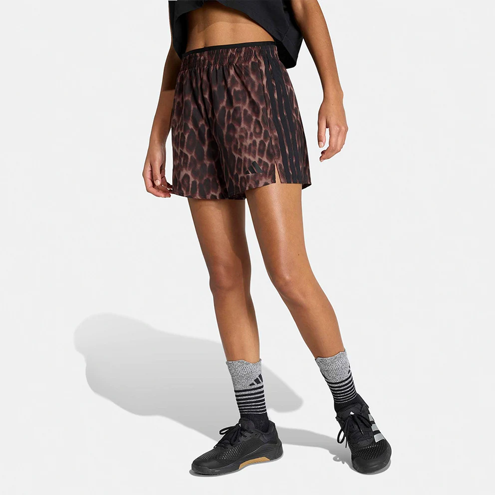 Workout Essentials Leopard Woven Women's Shorts