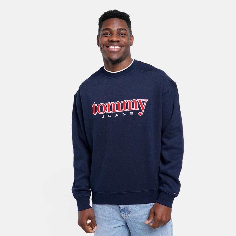90S Texture Graphic Crew Men's Sweatshirt
