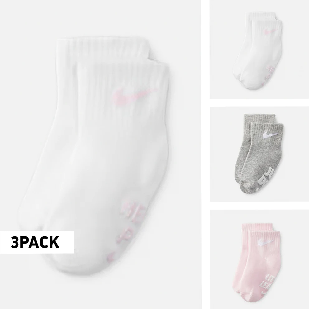 Verbiage Gripper 3 Pack Infant's Socks