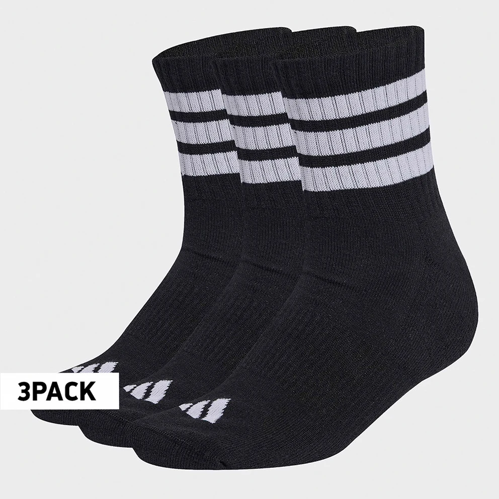 3 Stripes Cushioned Mid Cut Socks 3 Pair Pa Unisex Socks