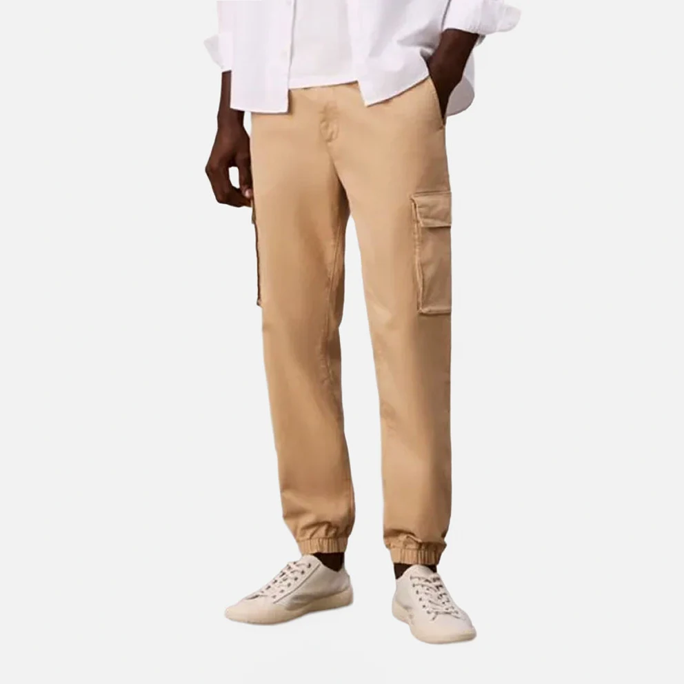 Skinny Elastic Twill Men's Cargo Pants
