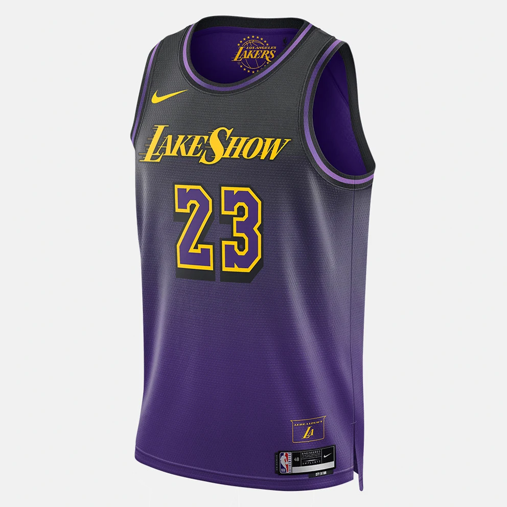 NBA LeBron James Los Angeles Lakers City Edition  Basketball Jersey