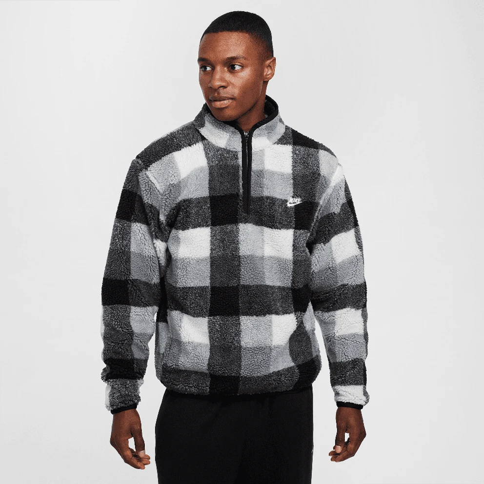 Sportswear Club Winterized Sherpa Fleece Men's Half-Zip Sweatshirt