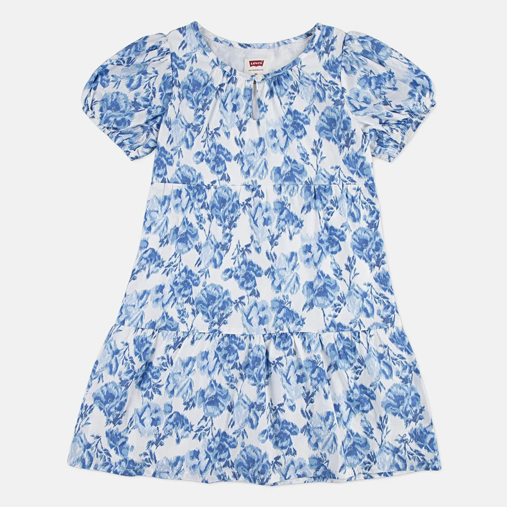 Puff Sleeve Highneck Kids' Dress