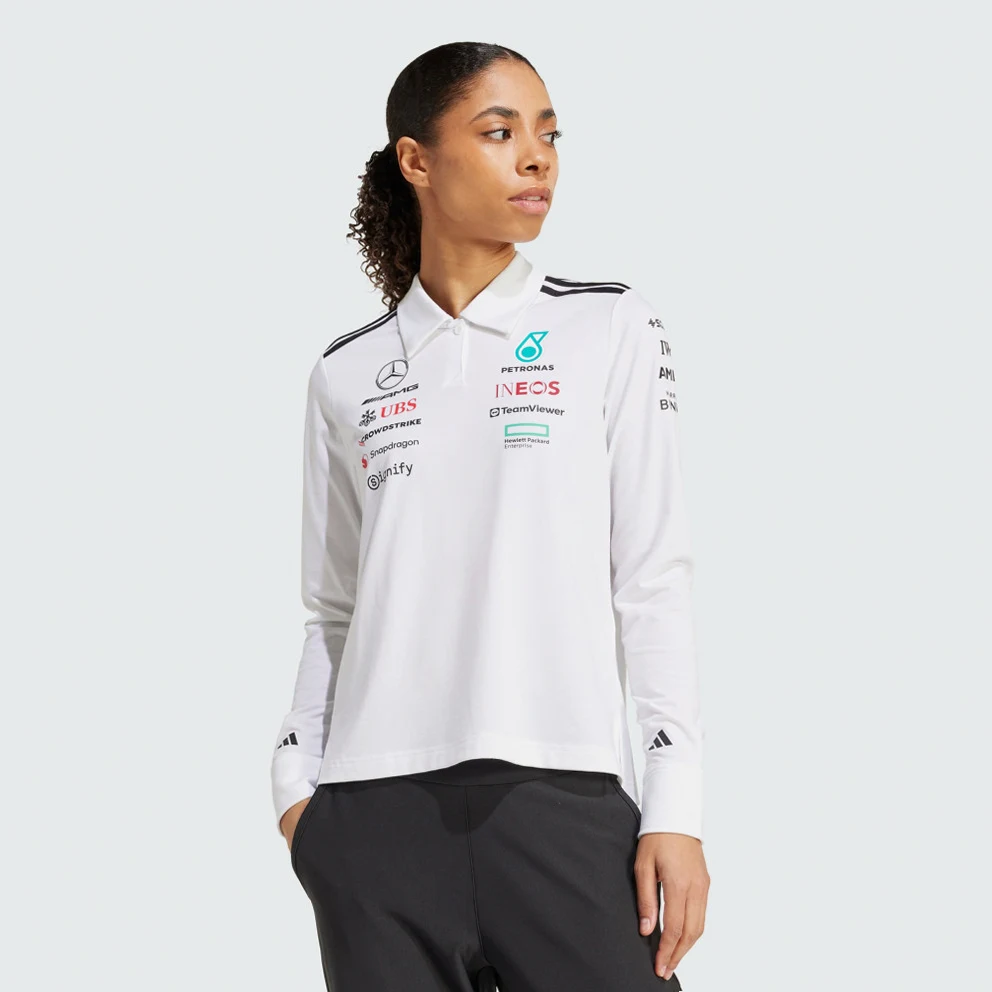 Mercedes - Amg Petronas Formula One Team Women's Polo Long Sleeve Shirt