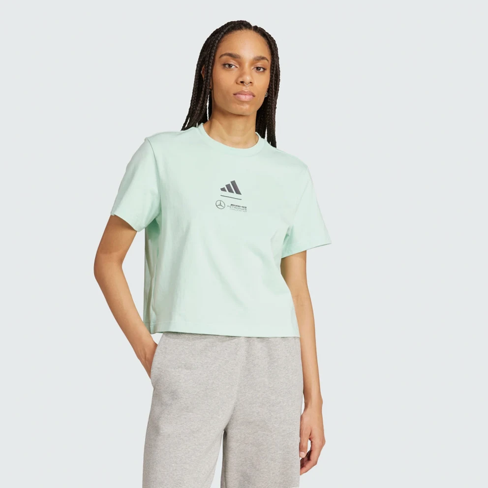 Mercedes - Amg Petronas Formula One Team Premium Women's Cropped T-Shirt