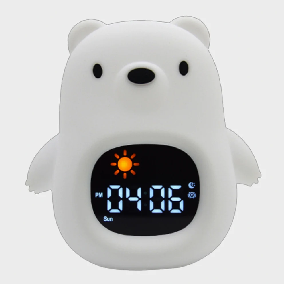 SoundGlow Bear Kids' Night Light & LED Alarm Clock