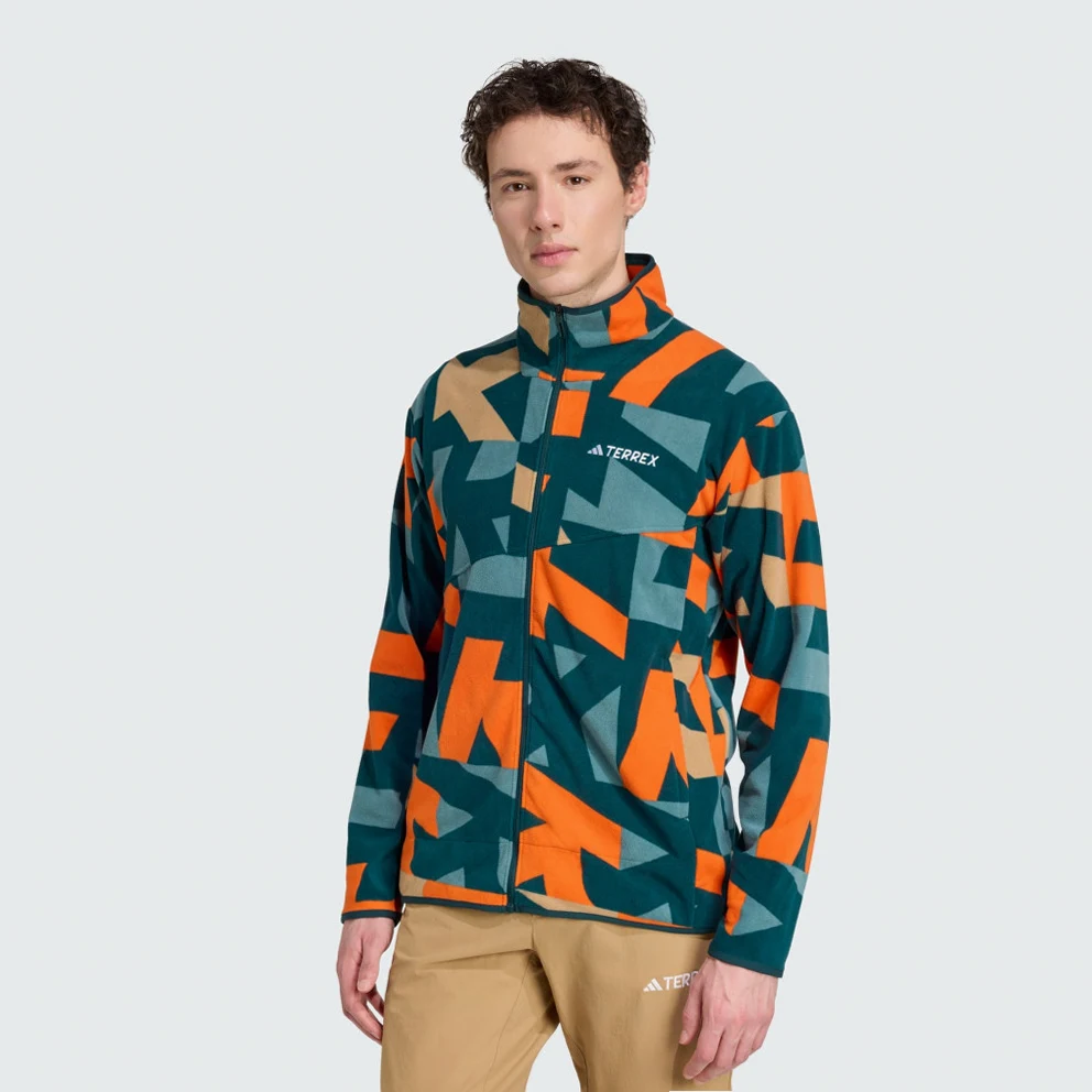 Multi Printed Polar Fleece Men's Track Top