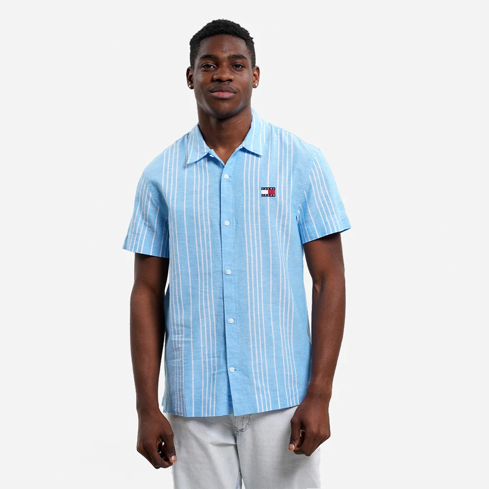 Linen Mini Stripe Men's Shirt